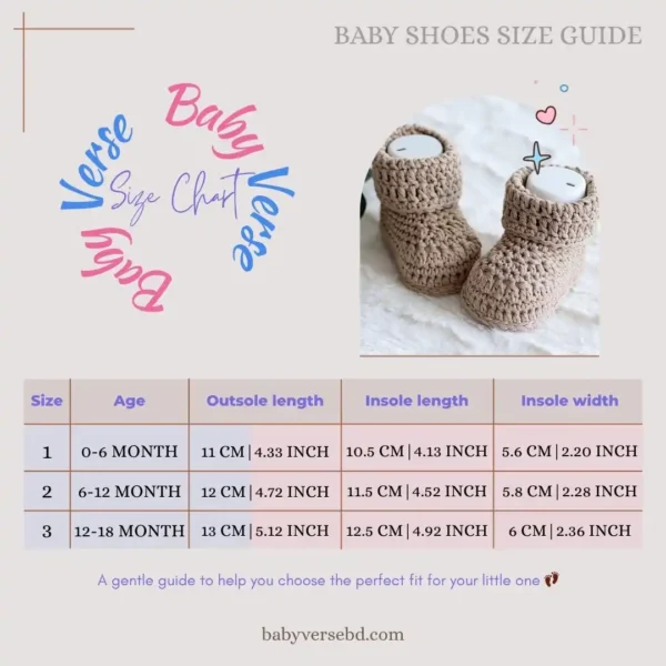 Nweborn shoes size chart